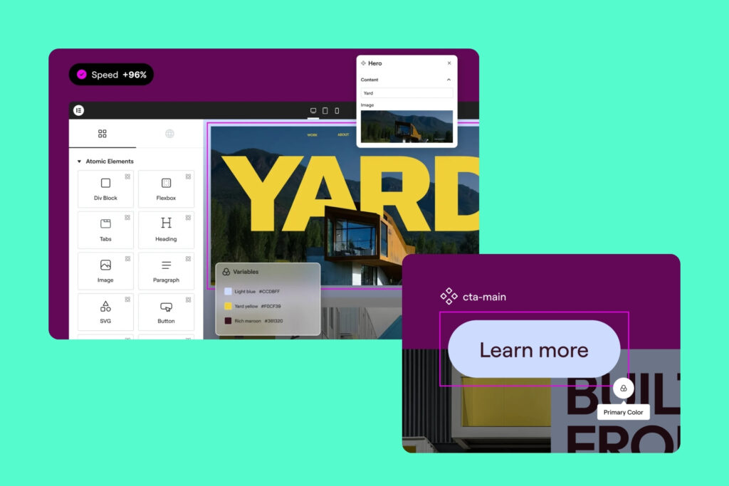 Elementor WordPress page builder on a website backend